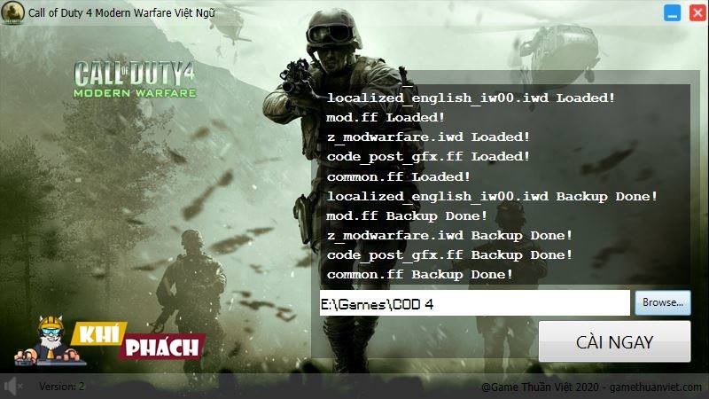 Cài đặt Call of Duty Modern Warfare Việt Hóa chiến thôi!!