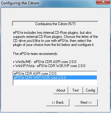 Chọn ePSXe CRD WNT /W2K core 2.0.0 và nhấn Next