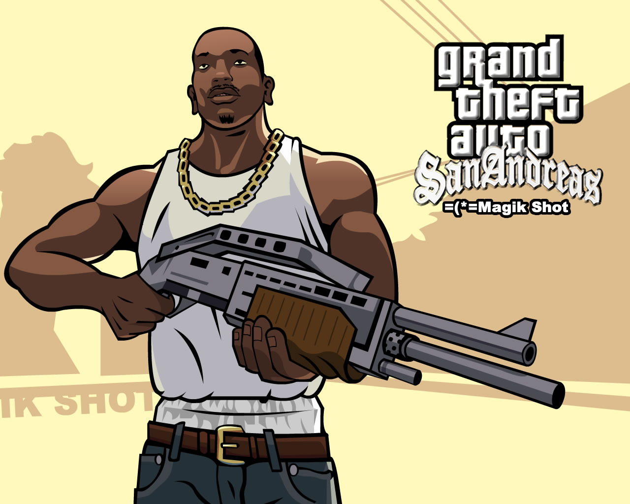 Cral "CJ" Johnson nhân vật chính trong GTA San Andreas - cũng đẹp trai nhỉ :v