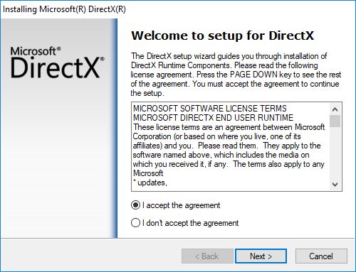 Cài đặt DirectX theo yêu cầu khi cài đặt game