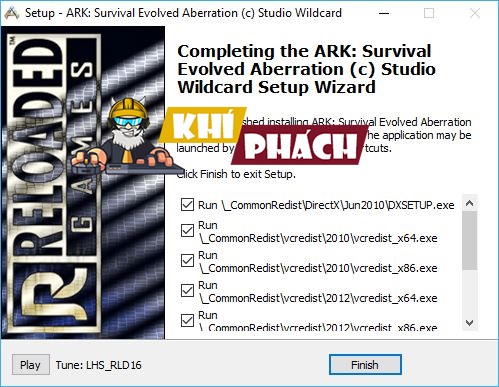 Càu đặt phần mềm yêu cầu để chơi game Ark Survival Evolved