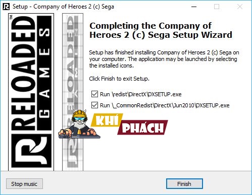 Hoàn tất quá trình cài đặt game Company of Heroes 2
