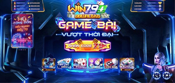 Giao diện của cổng game WIN79 